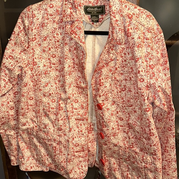 Eddie Bauer Floral Button-Down Jacket - Picture 2 of 6